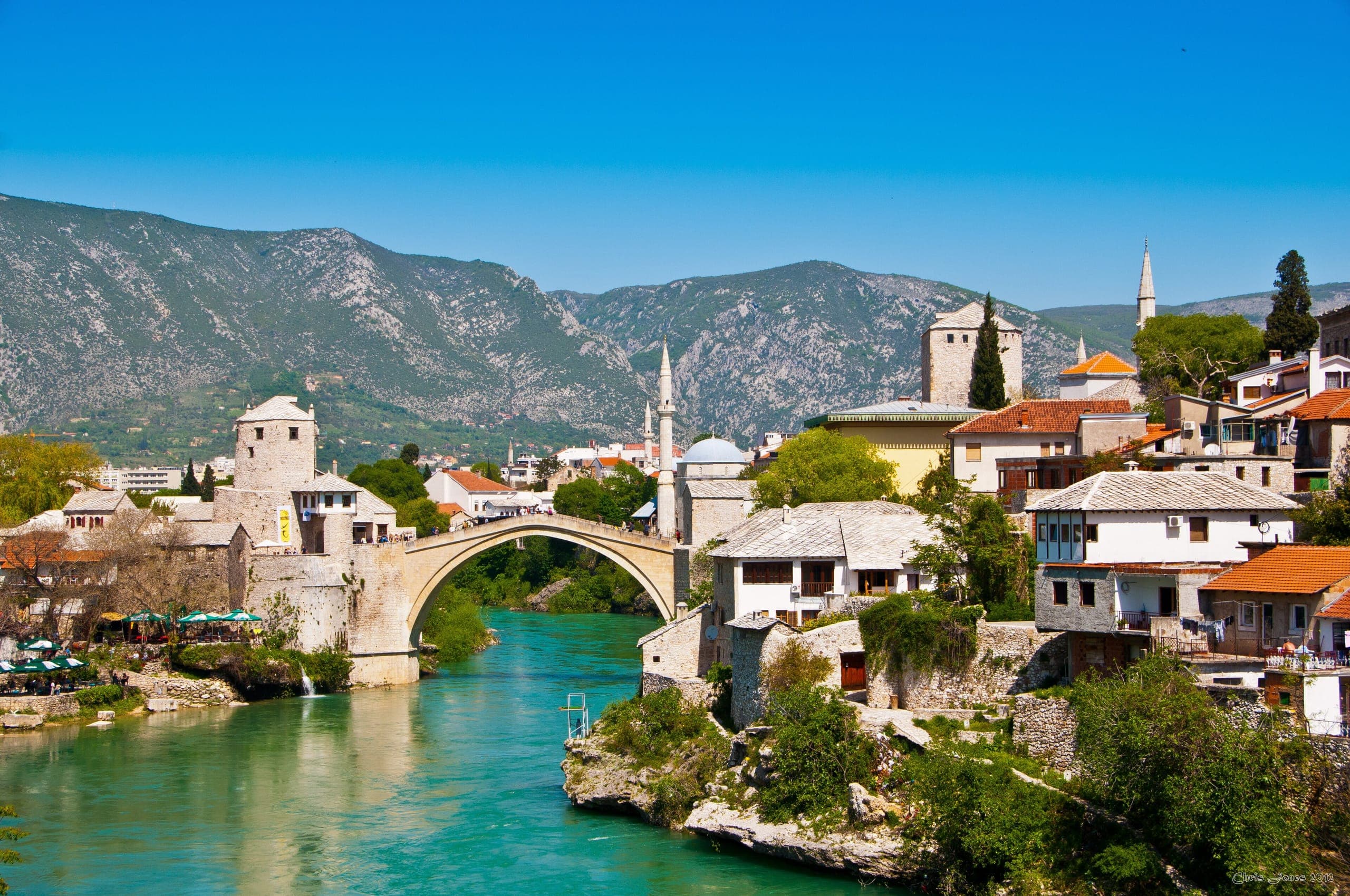 Frühling, Ansicht von Mostar
