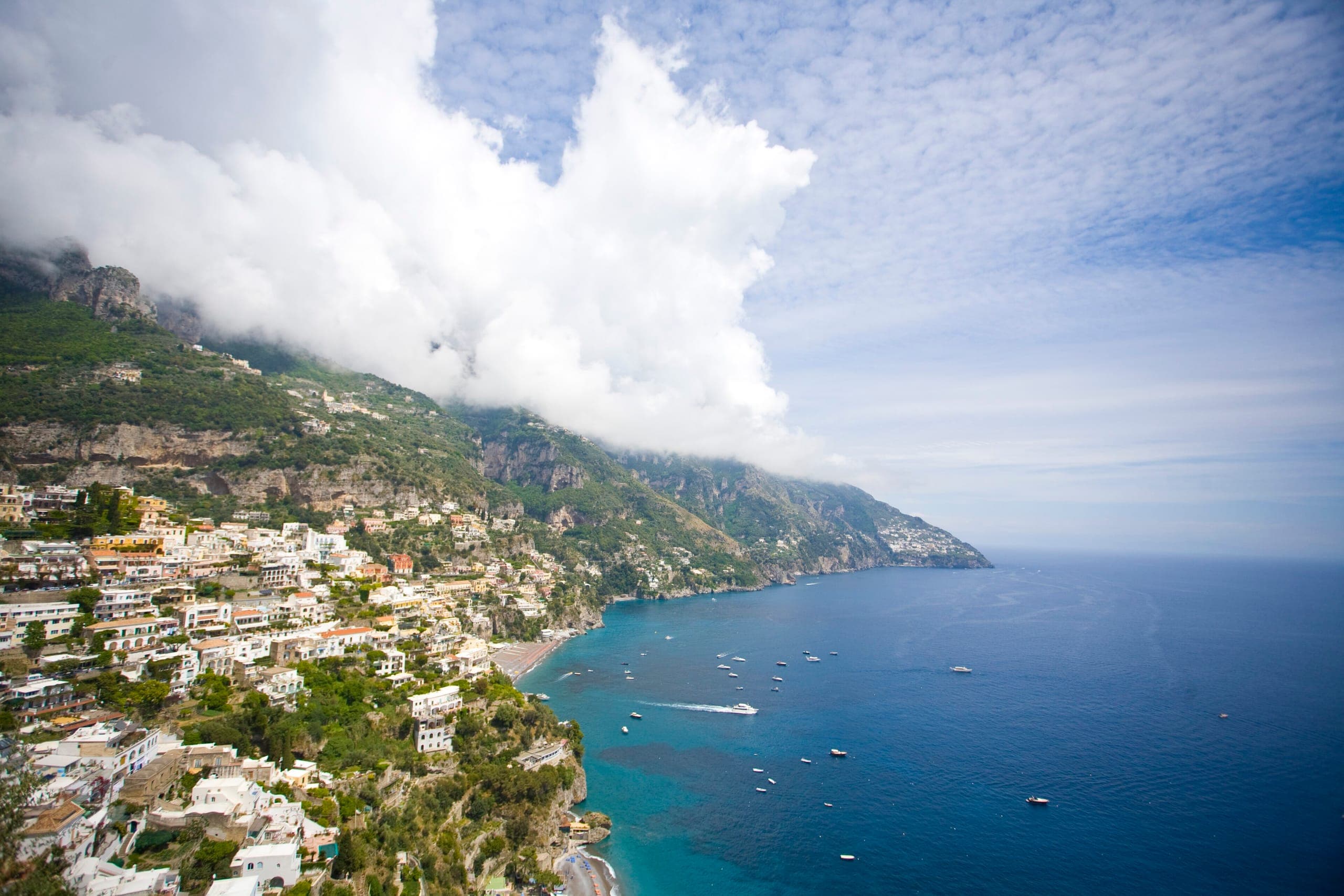 Frühling, Ansicht von Positano