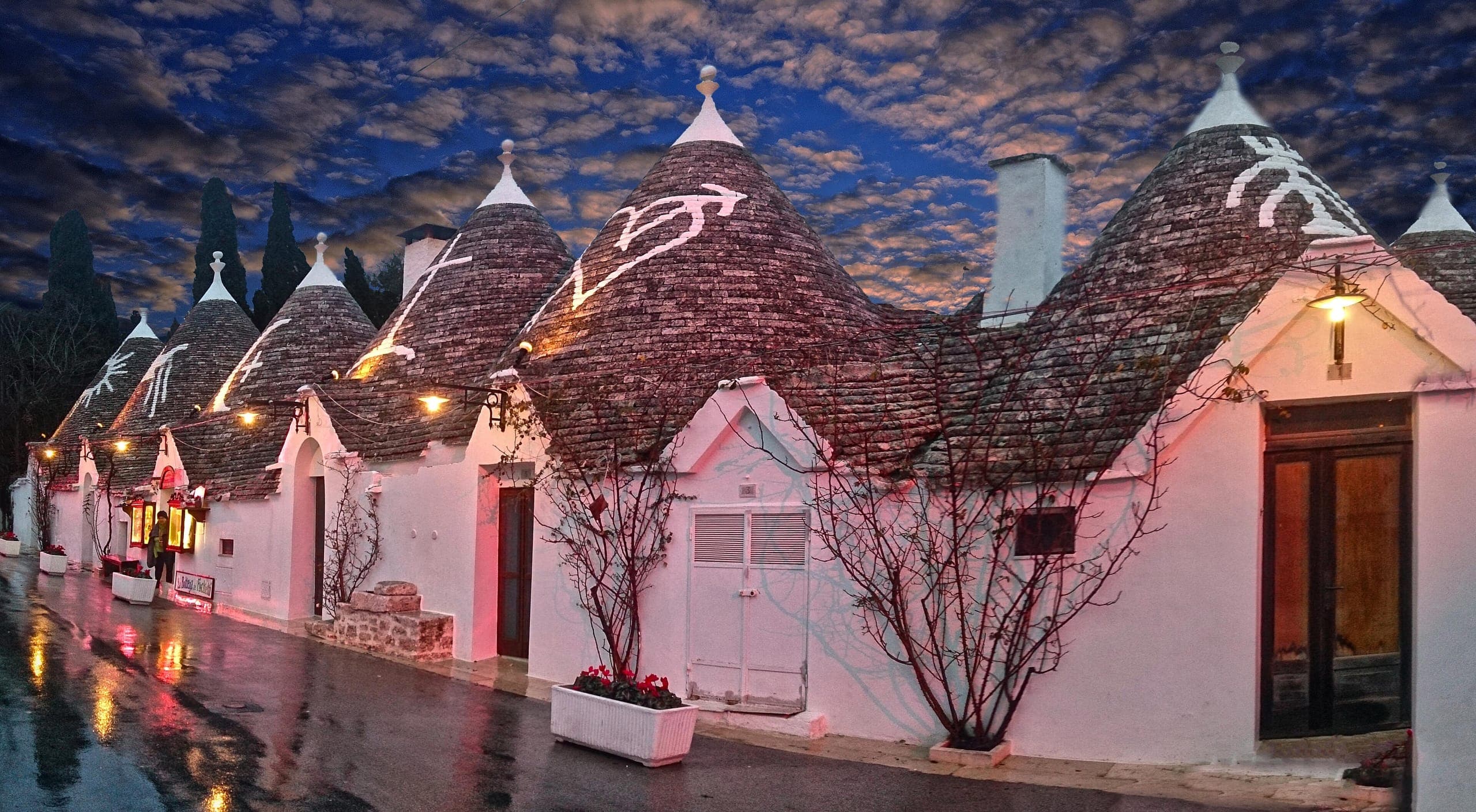 Winter, View of Alberobello