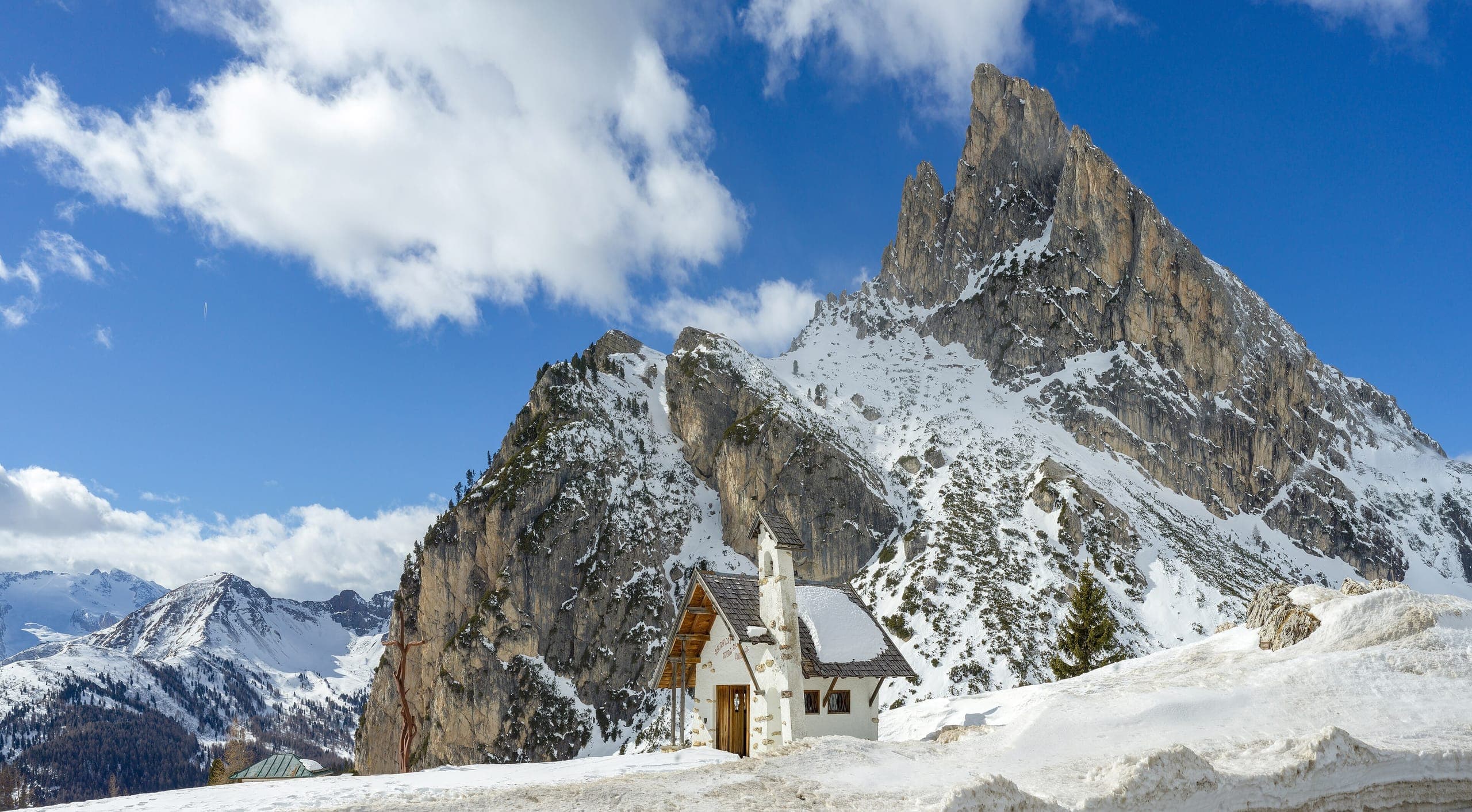 Invierno, Vista de Cortina d'Ampezzo