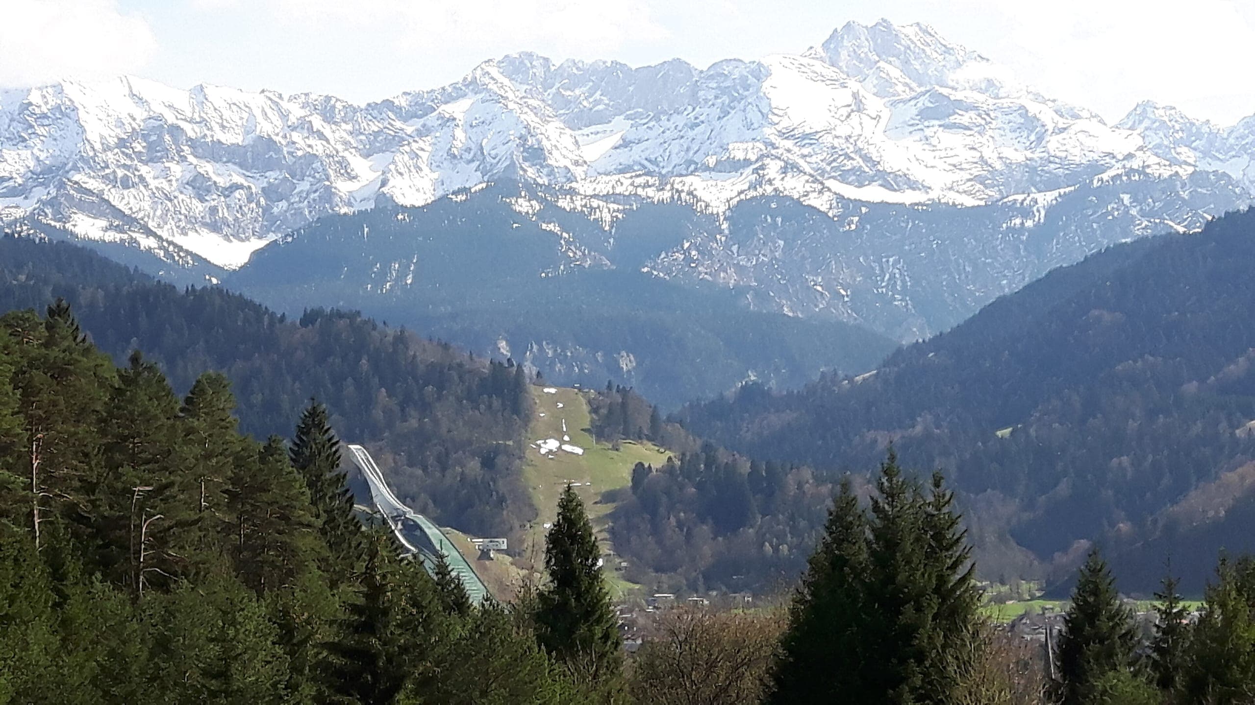 Spring, View of Garmisch-Partenkirchen