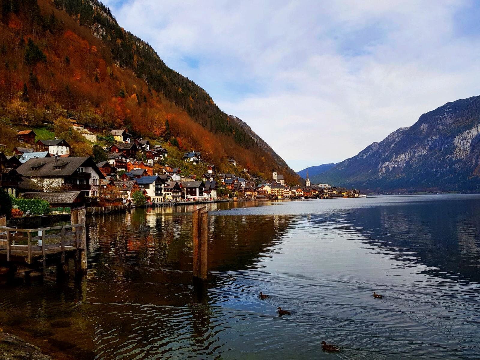 Herbst, Ansicht von Hallstatt