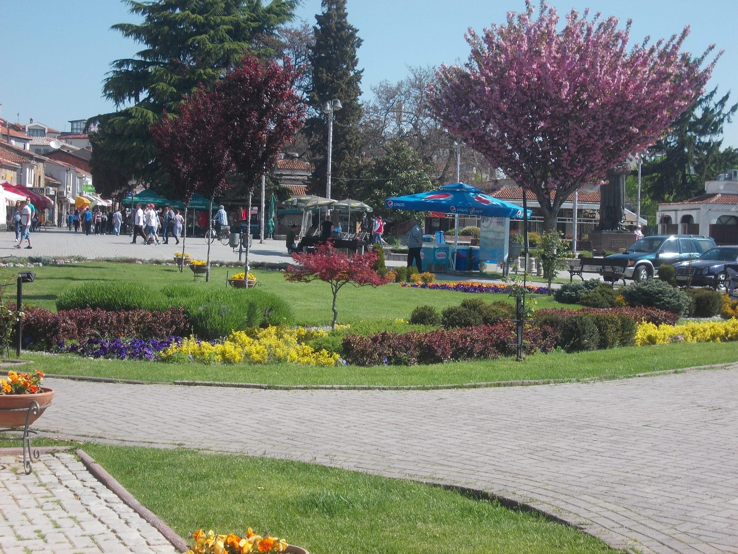Spring, View of Lake Ohrid