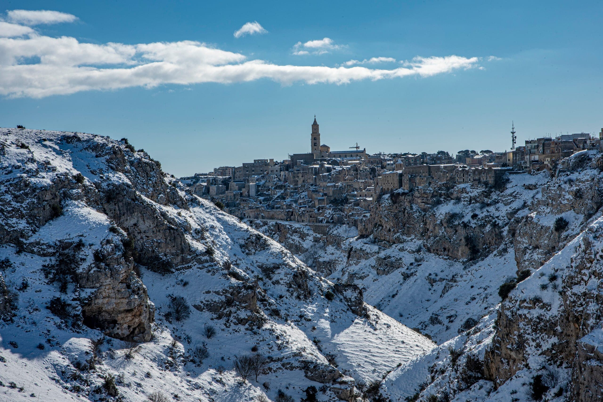 Winter, Ansicht von Matera