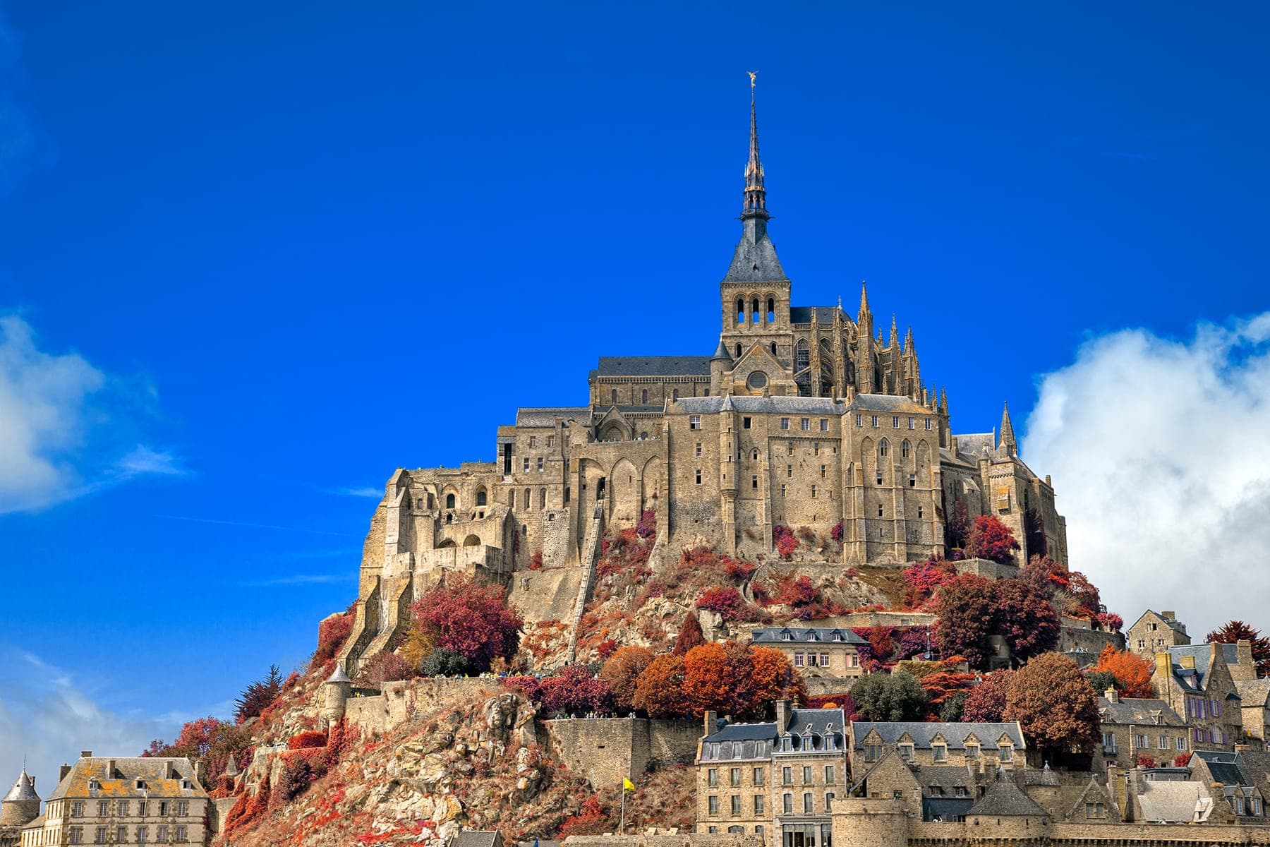 Otoño, Vista de Mont-Saint-Michel