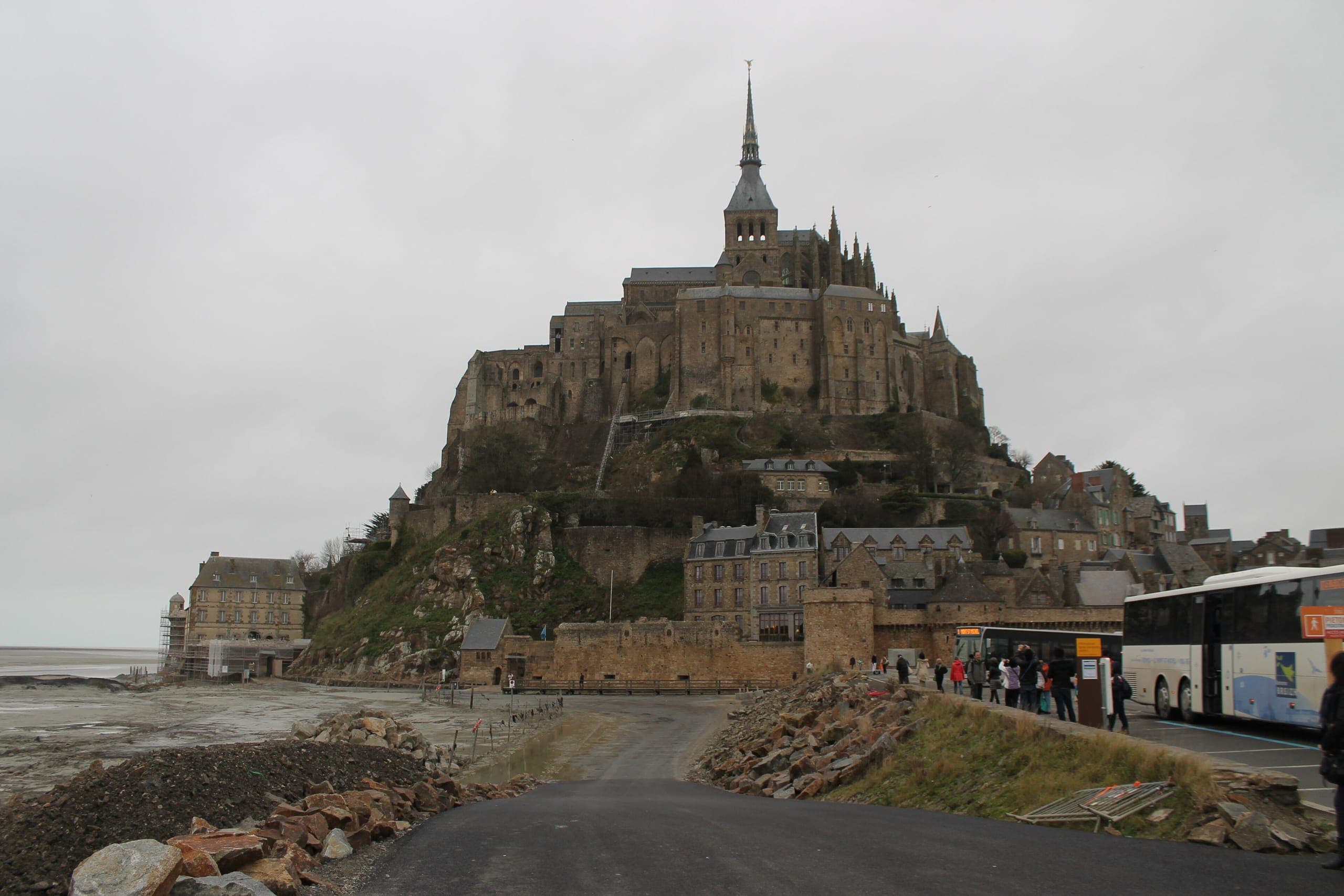 Invierno, Vista de Mont-Saint-Michel