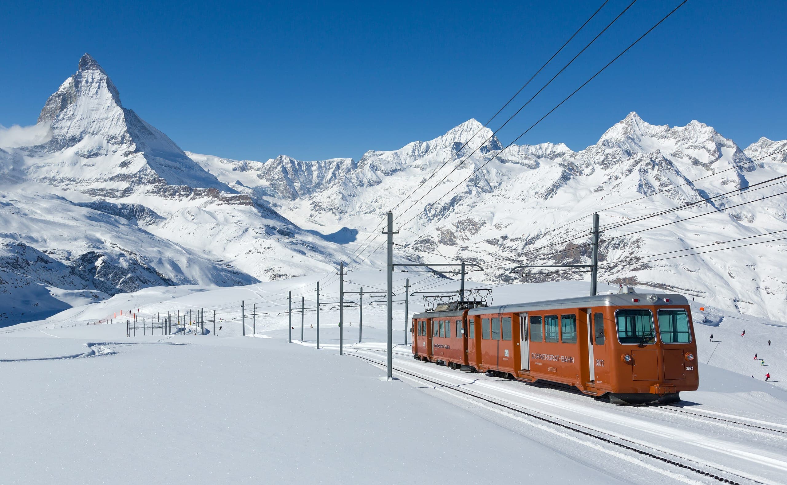 Winter, Ansicht von Zermatt