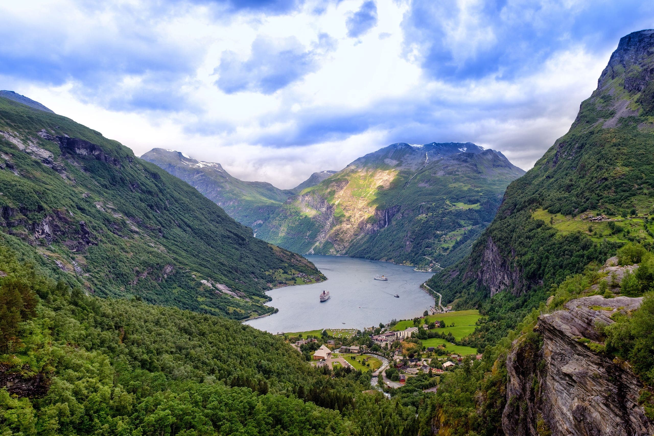 Sommer, Ansicht von Flåm